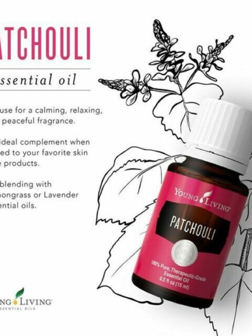 Young Living Patchouli 15ml essential oil. Brand new unopened bottle - Picture 4 of 6